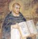 Andrea di Buonaiuto da Firenze, capitolo SMN_parete est, s. Tomm. d'Aquino (1365-67): Veritatem meditabitur guttur meum (Prov. 8,7)